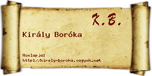 Király Boróka névjegykártya