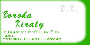 boroka kiraly business card